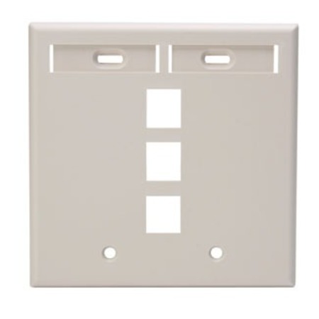 LEVITON Number of Gangs: 2 High-Impact Plastic, Light Almond 42080-3TP